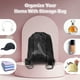 thumbnail image 5 of Bolsas de mochila con cordón, paquete de 2, saco de cincha para deportes, gimnasio, yoga, viaje, natación, playa negro, azul zafiro, 5 of 6