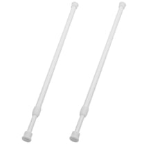 FENGGUIQU Bathroom Curtain Rail White Iron 2Pcs 21-35in Diameter 0.5in