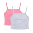 thumbnail image 2 of NAISIBABY Girls Crop Camisole 2-Pack, Spaghetti Strap Cotton Breathable Ultra-Soft Scoop Neck Undershirt Tank Tops Dark Gray Size 6, 2 of 9