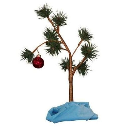 Product Works 18-Inch Peanuts Charlie Brown Christmas Tree with Linus Blanket 
