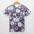thumbnail image 3 of Grunge Graphic Flower Pattern Men Zipper T-shirt Summer Casual Short Sleeve T-shirt Top, 3 of 7