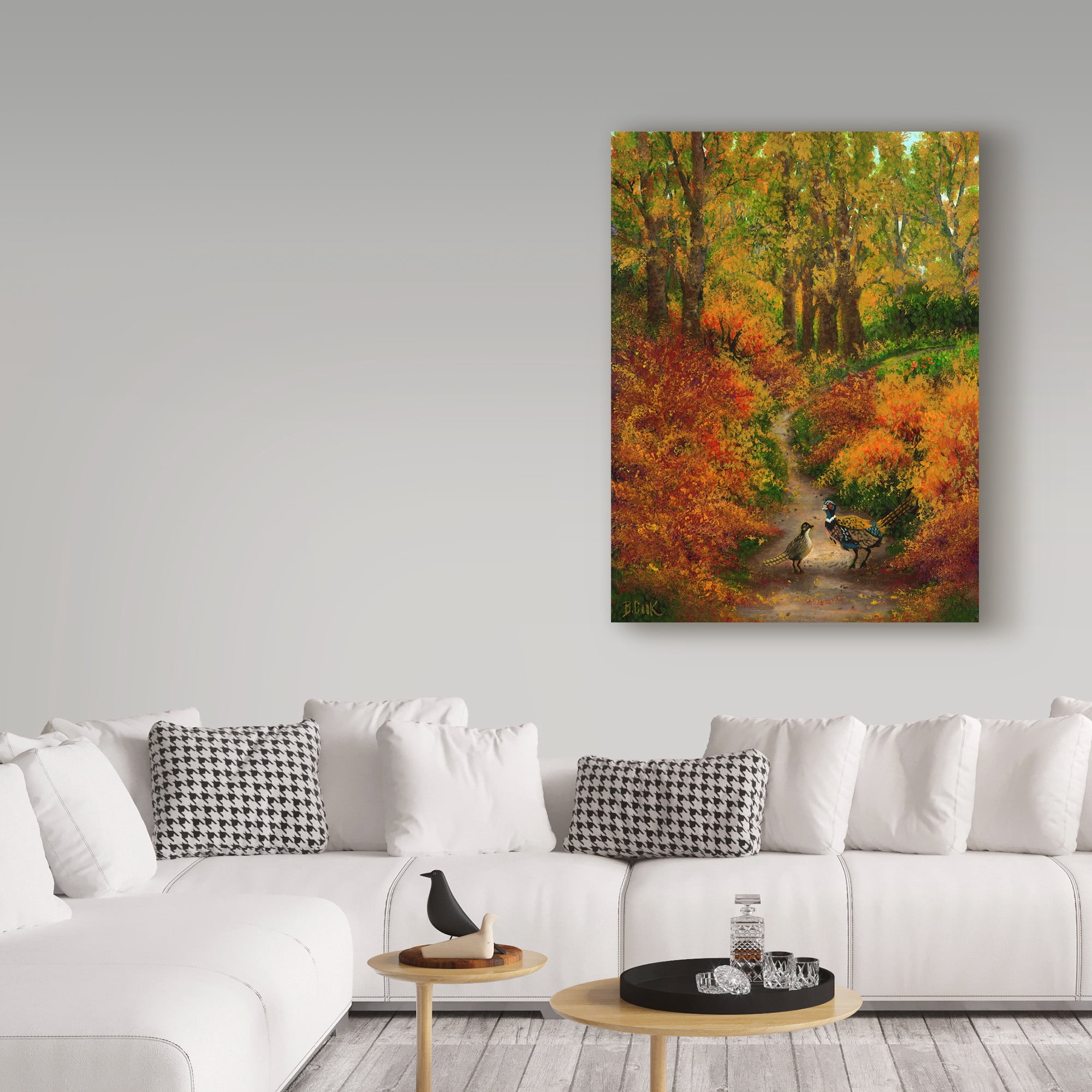 Trademark Fine Art 'Pheasant Road' Canvas Art by Bonnie B Cook