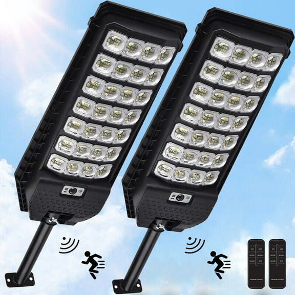5000W Commercial Solar Street Flood Light Outdoor Dusk To Dawn Wall Lamp (2PCS)