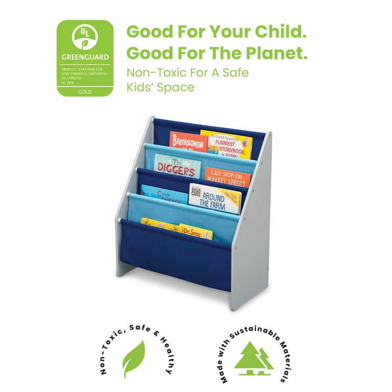 Delta Children Sling Book Rack, 4-Tier Kids Bookshelf photo 5