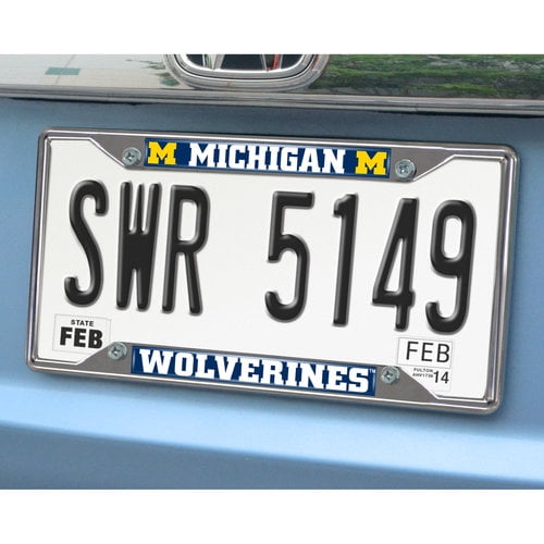 Fanmats University Of Michigan License Plate Frame Walmart Com Walmart Com