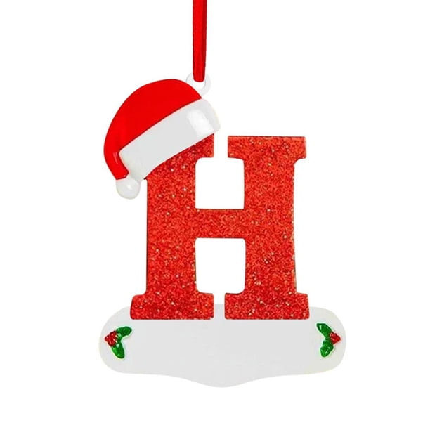SGACAI Adornos para árbol de Navidad con letras en inglés para decoración de fiestas colgantes