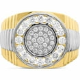 thumbnail image 5 of 10K Yellow With Rhodium Cz Mens Ring (Size 10) Made In United States 10c1469, 5 of 5