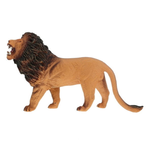 TABLZONE Animal Lion Figurine Durable Orange Vinyl for Education 1Pc