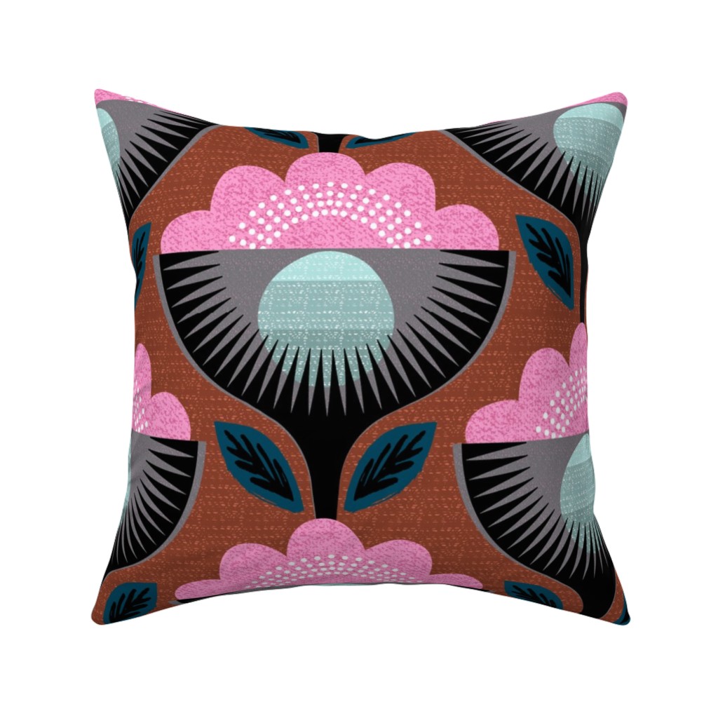 Dark Navy Light Lavender Throw Pillow Cover w Optional Insert by Roostery