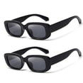 thumbnail image 1 of Gafas de Sol Rectangulares Trendy Dollger para Mujer y Hombre en Negro, 1 of 5