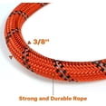thumbnail image 3 of LAICAIW Rope Dog Leash 6 FT with Comfortable Padded Handle, Highly Reflective Threads Dog Leash for Medium Dogs, 3/8 inch, Orange, 3 of 7