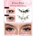 thumbnail image 3 of Self Adhesive Eyelashes Reusable No Glue Needed, Natural Look Waterproof Soft Wispy False Lashes Easy Press On (3 Pairs), 3 of 18