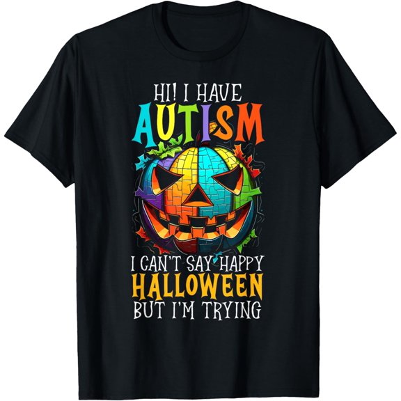 Autism Halloween Puzzle Trick Or Treat Autism Awareness T-Shirt