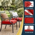 thumbnail image 4 of Kimunuk 6Pcs Outdoor Chair Cushions Slipcovers, 24" x 24" Red Replacement Waterproof Non-Slip Patio Seat Cushion Covers with Handle, Covers Only, 4 of 7