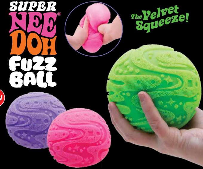 NeeDoh Super Fuzz Ball Stress Ball (1 RANDOM Color)