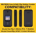 thumbnail image 2 of Case with Belt Clip for Alcatel Smartflip/Alcatel Go Flip 3, Snap On Cover with Rotating Belt Clip Holster Combo Compatible with Smartflip AT&T Cricket Wireless, Go Flip 3 Metro PCS T-Mobile, 2 of 9