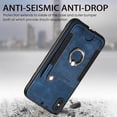 thumbnail image 2 of SaniMore for iPhone Xs Max Wallet Case, [RFID Blocking] Elastic Card Slot Vehicle Magnetic PU Leather Ring Holder & Lanyard Stand Money Pocket Protective Cover for iPhone Xs Max, Blue, 2 of 15