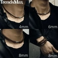 thumbnail image 2 of Hermah 4/6/8mm Man-made Leather Necklace Choker for Men 14-24inch, 2 of 6