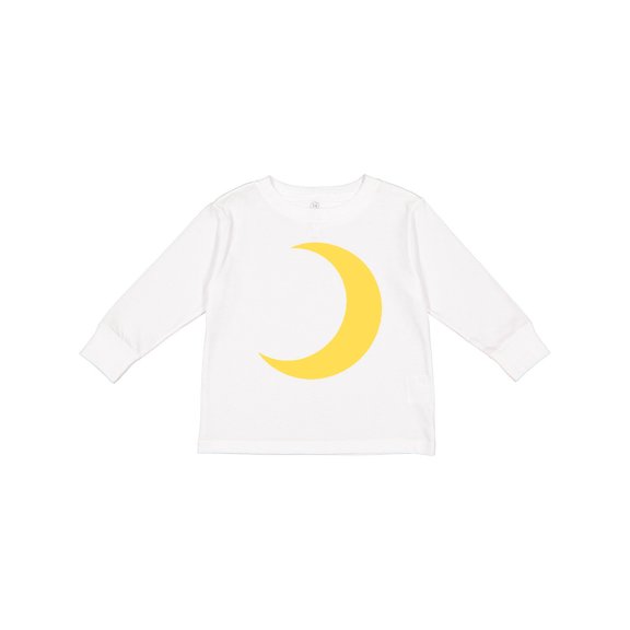 Inktastic Cute Yellow Moon Boys or Girls Long Sleeve Toddler T-Shirt
