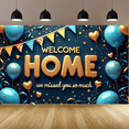 thumbnail image 6 of Colorful Decoration Welcome Home Balloons Banner Heart Patterns Glittering Stars for Family Reunion Indoor Celebration Party Decor, 6 of 7