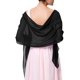 thumbnail image 1 of Chales y chales de pashmina de gasa suave para fiesta formal Vestido de fiesta de noche, chal de dama de honor para boda (negro), 1 of 5