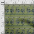 thumbnail image 1 of oneOone Silk Tabby Fabric Peacock Block Printed Craft Fabric BTY 42 Inch Wide, 1 of 4