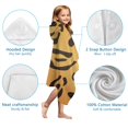 thumbnail image 7 of Orange and Black Of Leopard Print Hooded Bath Towel，50"x30" for Ages 3 To 12 Kids, Quick Dry Lightweight Soft Microfiber Hood Beach Towel Cover Up for Kids, 7 of 7