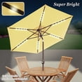 thumbnail image 6 of Strong Camel 8' Patio Umbrella Outdoor Sunshade LED Lighted Tilt Aluminum Garden Market Balcony, 6 of 11