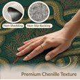 thumbnail image 6 of ODIKA 5'x7' Washable Area Rug Non-Slip, Low Pile, Stain Resistant Rings Coil Leaves Vintage Festive Border Circle Classroom Round Snake Refined for Guest Room, Lounge, Apartment, 6 of 7