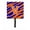 Blue Orange, variant on Carolines Treasures  Letter V Initial Monogram - Tiger Stripe - Blue Orange Leash Holder Or Key Hook