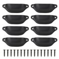 thumbnail image 1 of Filfeel 8 Pcs Antique Pull Shell Handle, Seashell-Shaped Drawer Pulls Handles Semicircular Chinese Style Furniture Pulls For Medicine-Chest Bookcase Cabinet Drawer With 16pcs Screws, 1 of 8