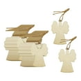 thumbnail image 2 of 50Pcs Unfinished Wooden Cutouts Christmas Tree Decoration for Kids Painting Angel, 2 of 8