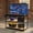 48" x 24" Blue, variant on Demi Bonn 32" x 16" Workbench Work Table with 2 PCs Pegboard Drawer and Shelves, 4-Tier Heavy Duty Metal Tool Storage Bench for Garage, Workshop, Black