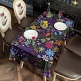 thumbnail image 5 of Pioneer Flower Floral Print Pattern Rectangle Tablecloth 60"x120",Waterproof Polyester Rectangle Table Cloth, Wipeable Spillproof Polyester Tablecloth for Dining, Camping, Indoor and Outdoor, 5 of 6
