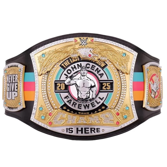 Well Perform JC Black Spinner Belt Adult Size - Title Belt Replica - 2mm Leather Straps - Fan Gift