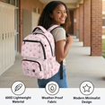 thumbnail image 3 of Yspwyqan Cat Paw Print Backpack Set With Lunch Box Pencil Case Girls, 4Pcs 17 Inch Fits 15.6 Laptop Bookbag Large Capacity Adjustable Straps Multi-Pocket Bags for School, 3 of 7