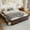 Espresso, variant on Harper & Bright Designs Queen Platform Beds with 6 Storage Drawers, Rustic Wood Queen Size Platform Bed Frame without Headboard, White