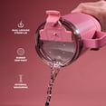 thumbnail image 6 of Swiss Tech Becher Pink NBCF 30oz Water Bottle with Handle, Triple-Wall Copper Lined, Leak Proof, 6 of 16