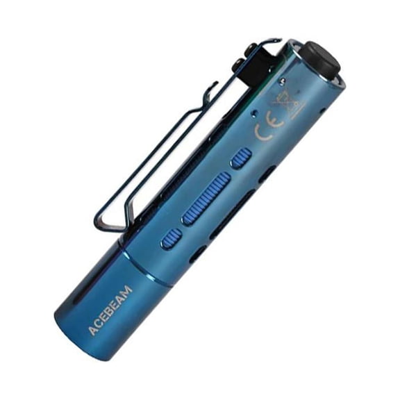 Acebeam Rider RX Rechargeable EDC Flashlight- 650 Lumens - Up to 96 meters throw w/ Eco Sensa Charging Cable Inlcuded-BLUE