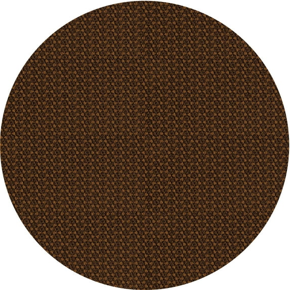 Ahgly Company Indoor Round Patterned Saddle Brown Area Rugs, 3' Round