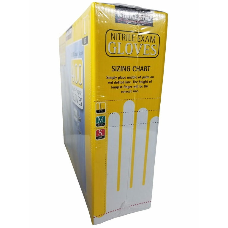 KIRKLAND Signature Nitrile Exam Gloves, Large, 400 Count, Textured
