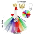 thumbnail image 3 of Gumesh Rainbow Porch Goose Outfit Goose Outfit Lawn Geese Costume Clothes Pearl Tie Fits 23" Cement Geese Statue for Pride Month Outdoor Garden Yard Patio Art Decor, 3 of 7