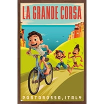 Disney Pixar Luca - La Grande Corsa Wall Poster, 22.375" x 34", Framed