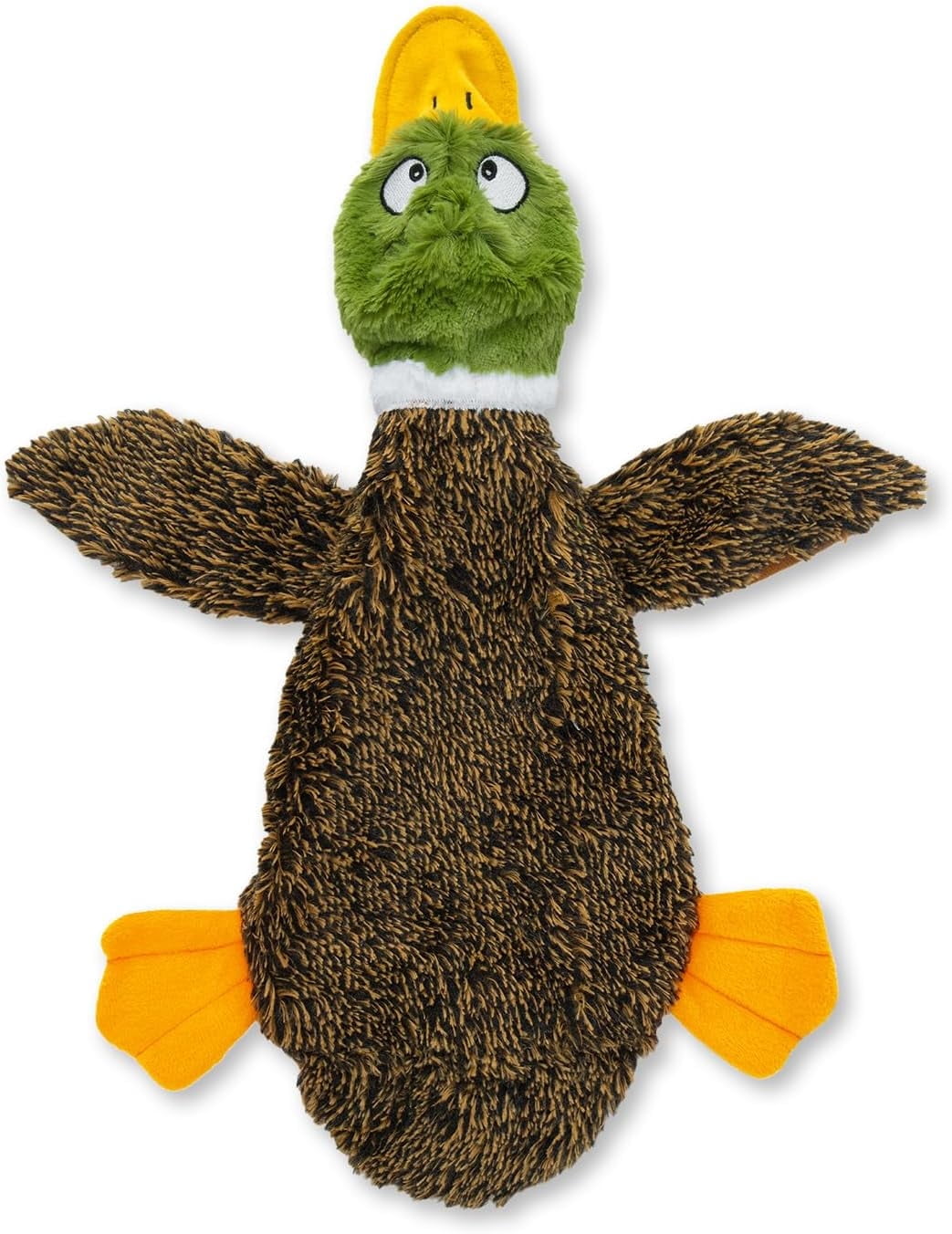 Best Pet Supplies Stuffless Squeaky Dog Toy, Soft Dog Chew Toys, Wild Duck, Large