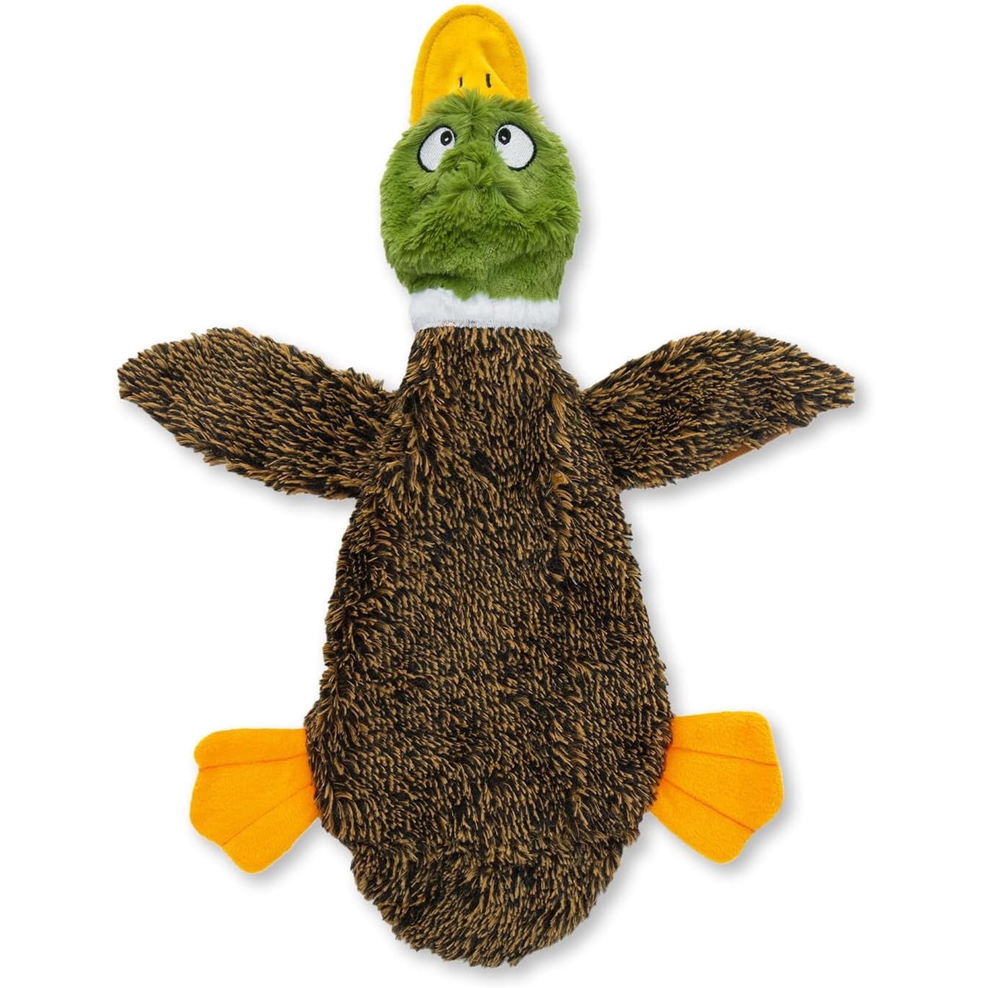 Best Pet Supplies Stuffless Squeaky Dog Toy, Soft Dog Chew Toys, Wild Duck, Large