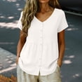 thumbnail image 5 of Cotton Linen Shirts For Women Peasant Tops For Women Womens Gauze Tops Gauze Tunic Tops For Women Lightweight Linen Blouses For Women Gauze Shirts Womens Summer Tops Summer Blouses For Women, 5 of 8