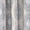 thumbnail image 3 of DriftAway Adrianne Scalloped Edge with Selfcord Lined Thermal Insulated Energy Saving Rod Pocket Window Curtain Single Swag Valance, 52" x 16" Plus 2" Header, Beige and Gray, 3 of 6