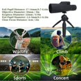 thumbnail image 4 of Monocular Telescope SJJ017 Tripod Phone Holder FMC Multilayer Coating Large Aperture High Definition Telescope Black, 4 of 5