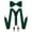 Dark Green, variant on KAMBERFT Men's Black 1.4 inch Wide Adjustable Y-Back Suspenders, 2-Piece Set with Pre-Tied Bow Tie