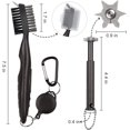 thumbnail image 2 of Juego de herramientas de limpieza, toalla, cepillo para palos de golf, afilador de ranuras y herramienta de reparación con bolsa de golf, kit esencial de herramientas de golf para hombres (negro) ER, 2 of 5